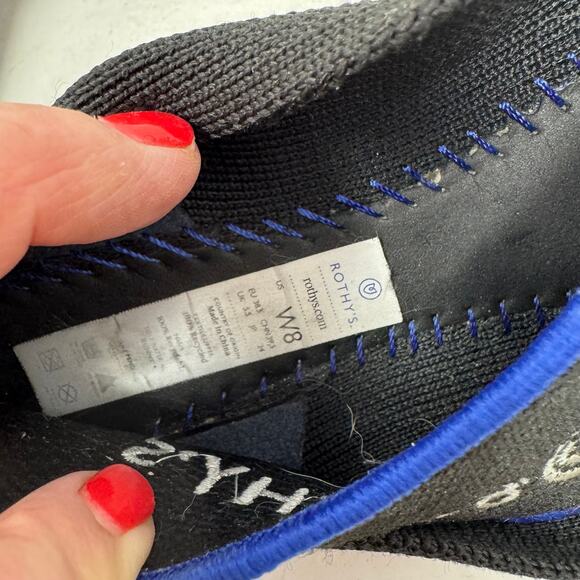 Rothys The Point II Pointed Flat Knit Slip-On Black Sustainable Size 8 - Picture 11 of 12